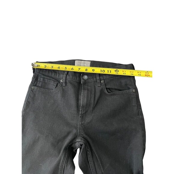 Everlane Black Mid Rise Ankle Denim Jeans 28‎ EUC stretch cropped - Picture 6 of 12